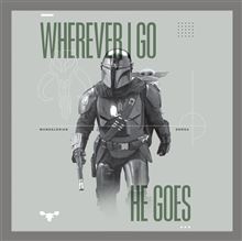 MANDALORIAN & GROGU (WHEREVER I GO) FRAMED ALBUM COVER